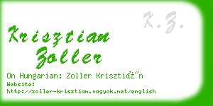 krisztian zoller business card